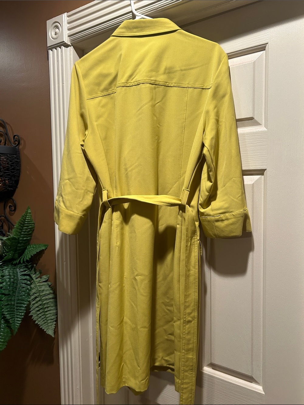 Sharagano Yellow Trench Coat Dress